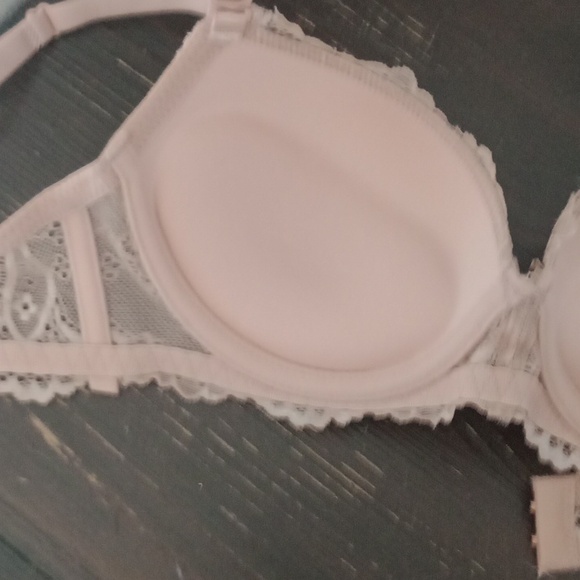 2x 34 B Nude & Black Double Pushup Lace Bra - Picture 7 of 10